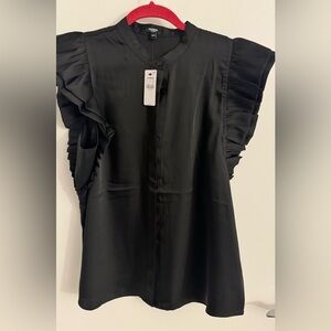 Express Black Button-Up Blouse